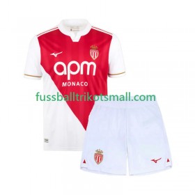 Fußballtrikots AS Monaco Kinder 2025-2026 Kurzarm Heimtrikotsatz kaufen